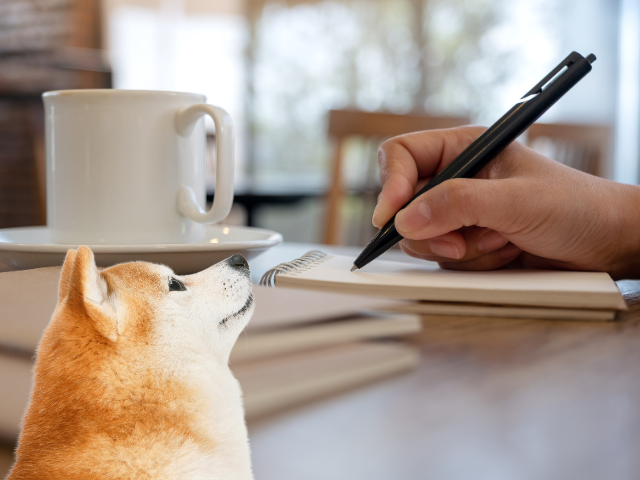 作家と犬